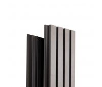 Реечная фасадная панель Техно Серый