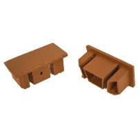 Заглушка торцевая из алюминия для перил Орех Заглушка торцевая из алюминия для перил Орех