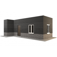 Фасадная панель GRINDERDECO, двухсторонняя Серый базальт Фасадная панель GRINDERDECO, двухсторонняя Серый базальт