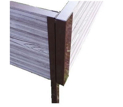 Уголок металлический 90°, для доски 300х30 из ДПК Коричневый от производителя  NanoWood по цене 650 р