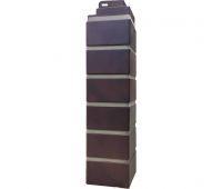 Угол наружный Кирпич Клинкерный 3D Коричнево-Чёрный