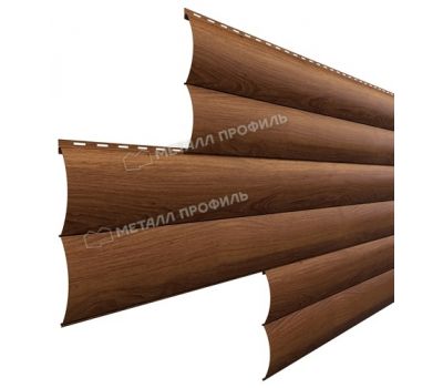 Металлический сайдинг Woodstock-28х330 (ECOSTEEL_MA-01-МореныйДуб-0.5) от производителя  Металл Профиль по цене 1 550 р