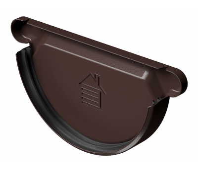 Заглушка желоба D125, ШОКОЛАД (RAL 8019) от производителя  Docke по цене 360 р